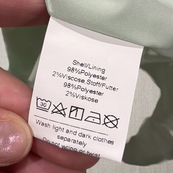 Grace Karin Mint Green Flutter Sleeve Handkerchief Hem Dress Girls 7 NWT - Picture 6 of 6